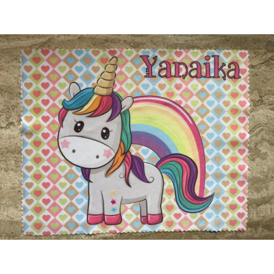 persoonlijke brillendoekje eenhoorn met naam