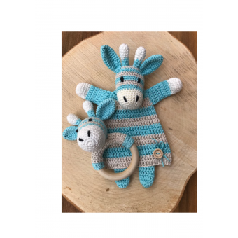 setje knuffeldoekje en rammelaar giraf