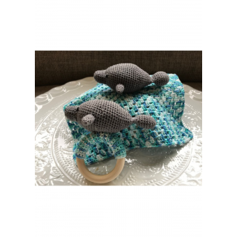 setje rammelaar en knuffeldoekje zeekoe