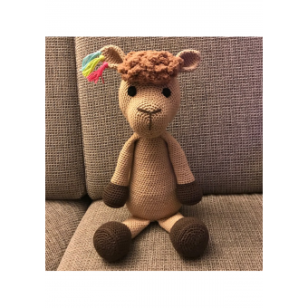 lama/ alpaca knuffel met plukjes
