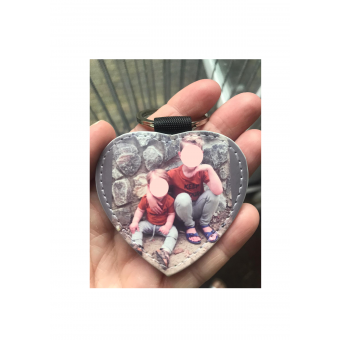 sleutelhanger hart met foto 