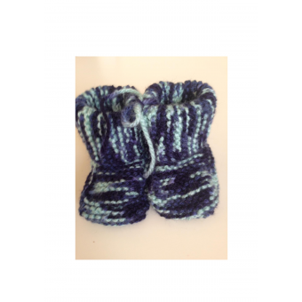 slofjes blauw tinten gemêleerd