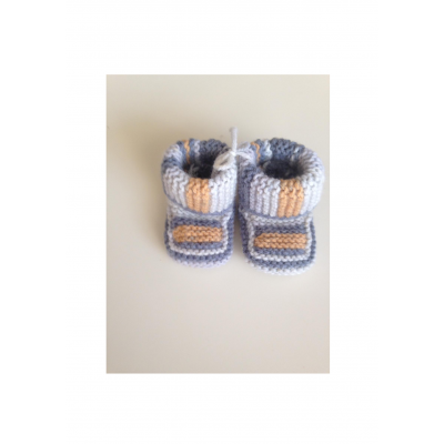 slofjes grijs lichtgrijs en okergeel