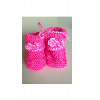 slofjes roze en roze gemêleerd strikje